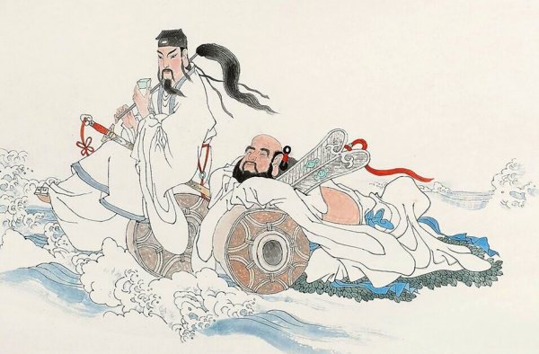 Eight Immortals Symbol: Jade Tablet & Lotus (2/4) 6 Zhongli Quan Lyu Dongbin