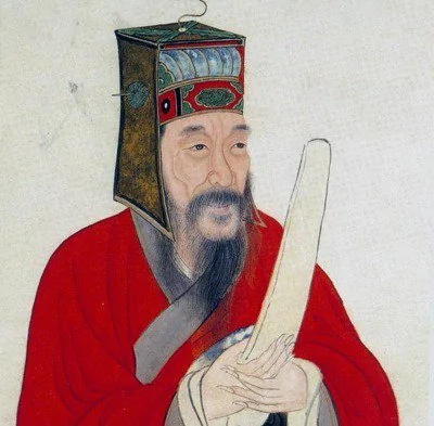 Eight Immortals Symbol: Jade Tablet & Lotus (2/4) 3 officials with ceremonial tablet